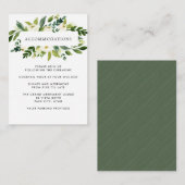 ホワイト開花 |フローラ結婚ズホテルの宿泊施設 エンクロージャーカード (正面/裏面)