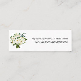ホワイト開花 |ブーケ結婚のウェブサイト スキニー名刺