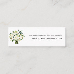 ホワイト開花 ブーケ結婚のウェブサイト スキニー名刺