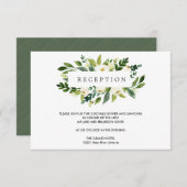 ホワイト開花 |花婚披露宴 エンクロージャーカード (正面/裏面)