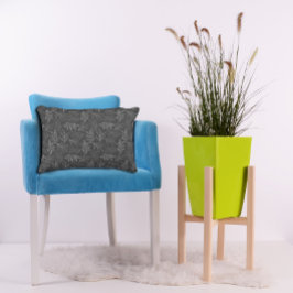 ホワイト離れパターン濃いグレーのアクセント枕 アクセントクッション