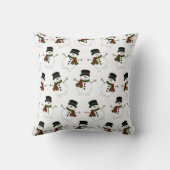 ホワイト雪だるま装飾用クッション クッション (裏面)