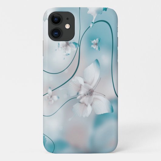 ホワイト魔法蝶ケースメイトKoly There Case-Mate iPhoneケース (裏面)