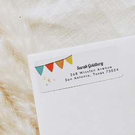 ホワイト魔法表示差出人住所ラベル ラベル