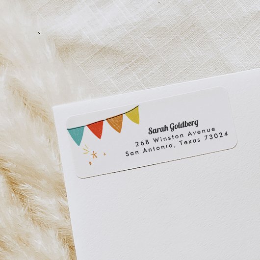 ホワイト魔法表示差出人住所ラベル ラベル