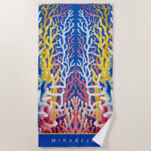 ホワイト鮮やか&ピンク海コーラルパーソナライズされた