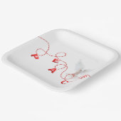 ホワイト鳩とのクリスマス平和 ペーパープレート (傾斜あり)