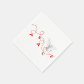 ホワイト鳩とクリスマスの平和 スタンダードカクテルナプキン (角)