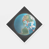 ホワイト鳩とクリスマスの平和 スタンダードランチョンナプキン (角)