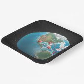 ホワイト鳩とクリスマスの平和 ペーパープレート (傾斜あり)