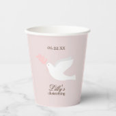 ホワイト鳩のバプテスマ 紙コップ (正面)