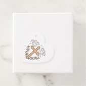 ホワイト鳩の宗教十字洗礼《キリスト教》洗礼式や命名式 フェイバータグ (インサイチュ)