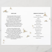 ホワイト鳩の葬儀プログラムテンプレート (裏面)