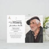 ホワイト鳩の葬儀プログラムテンプレート (スタンド正面)