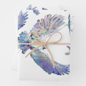 ホワイト鳩ピースラブバードマウリエンジラード ラッピングペーパーシート (インサイチュ)