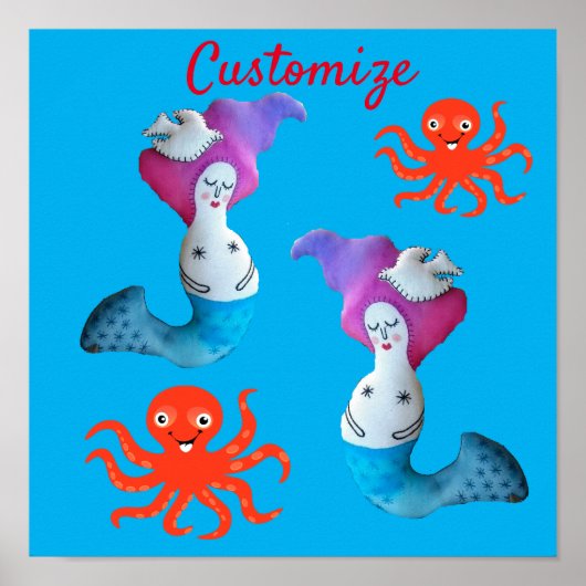 ホワイト鳩マーメイドサンダー_コーブ ポスター (正面)