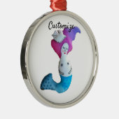 ホワイト鳩マーメイドサンダー_コーブ メタルオーナメント (右)