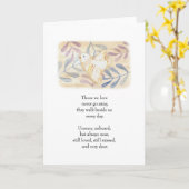 ホワイト鳩悔やみや弔慰死の葬儀ファミリーロス カード (黄色い花)