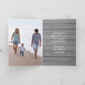 ホワイト鳩1フォトピースグレイモダンウッド折り畳み シーズンカード (内部)