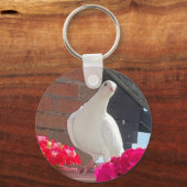 ホワイト鳩 キーホルダー (正面)