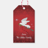 ホワイト鳩 ギフトタグ (正面)