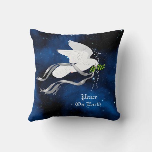 ホワイト鳩 クッション (裏面)