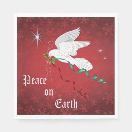 ホワイト鳩 スタンダードランチョンナプキン (正面)