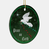 ホワイト鳩 セラミックオーナメント (右)