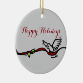 ホワイト鳩 セラミックオーナメント (右)