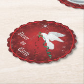 ホワイト鳩 ペーパーコースター (アングル)