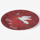 ホワイト鳩 ペーパープレート (アングル)