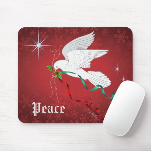 ホワイト鳩 マウスパッド (マウス)