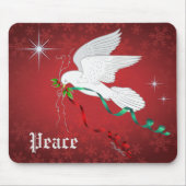 ホワイト鳩 マウスパッド (正面)