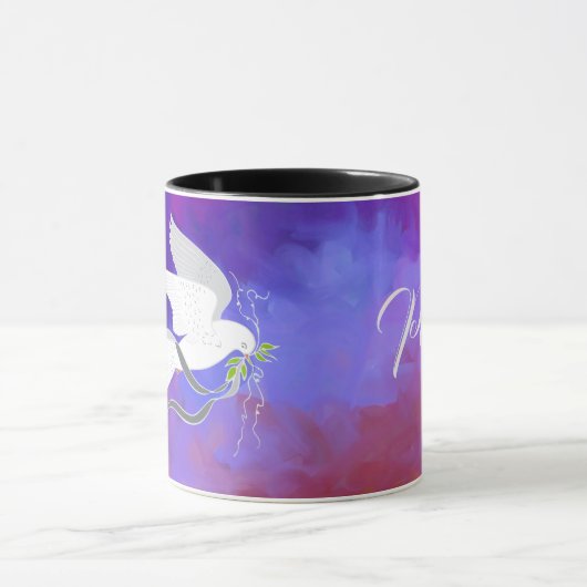 ホワイト鳩 マグカップ (中央)