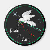 ホワイト鳩 マグネット (正面)