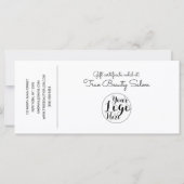 ホワイト黒ロ縁どゴチェックのギフト券 (裏面)