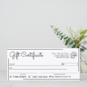 ホワイト黒ロ縁どゴチェックのギフト券 (スタンド正面)