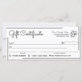 ホワイト黒ロ縁どゴチェックのギフト券