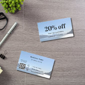 ホワイト黒qrコードカスタム写真事業 割引カード