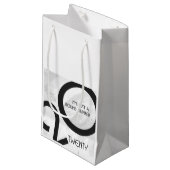 ホワイト10年20誕生日 スモールペーパーバッグ (正面アングル)