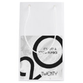 ホワイト10年20誕生日 スモールペーパーバッグ (正面)