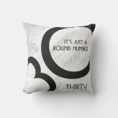 ホワイト30 Decade誕生日 クッション (正面)