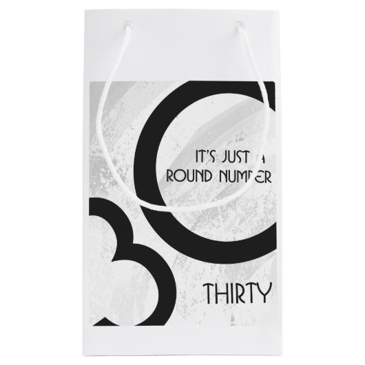 ホワイト30 Decade誕生日 スモールペーパーバッグ (裏面)