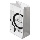 ホワイト30 Decade誕生日 スモールペーパーバッグ (正面アングル)