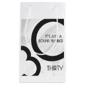 ホワイト30 Decade誕生日 スモールペーパーバッグ (正面)