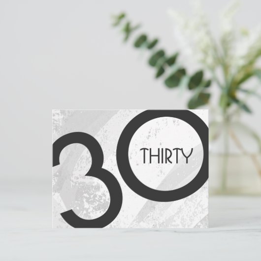 ホワイト30 Decade誕生日 ポストカード (スタンド正面)