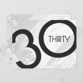 ホワイト30 Decade誕生日 ポストカード (正面/裏面)