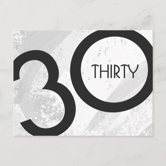 ホワイト30 Decade誕生日 ポストカード (正面)