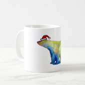 ホワイト325 mlクラシックホワイトマグサンタベア コーヒーマグカップ (正面左)