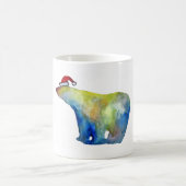 ホワイト325 mlクラシックホワイトマグサンタベア コーヒーマグカップ (中央)